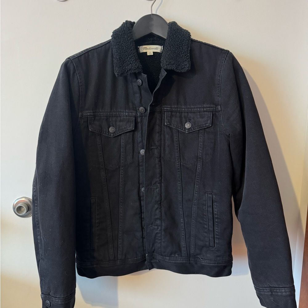 Madewell Black Jacket with Sherpa Collar